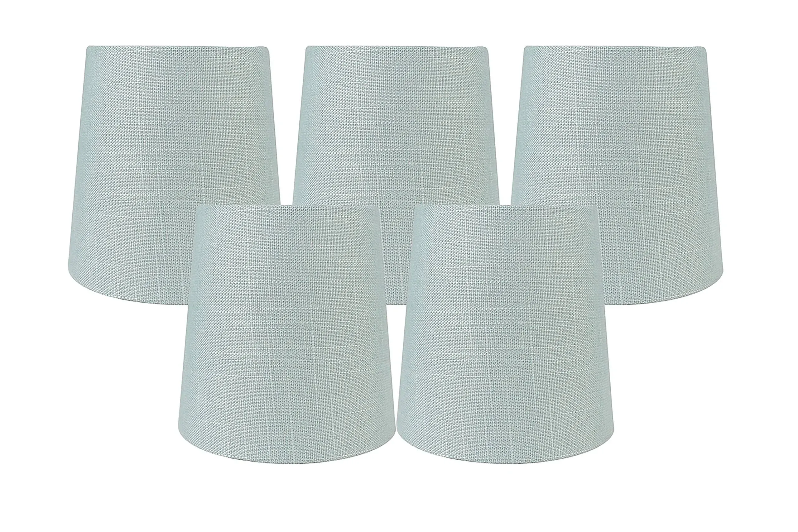 Meriville Set of 5 Capri Linen Clip On Chandelier Lamp Shades, 4-Inch by 5-Inch ...