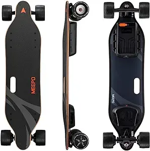 MEEPO V3S ER Electric Skateboard with Remote 20 Mlies Long Range, 29Mph Top Speed,Dual 540W High-Powered Motors, 105mm Dount Wheels for Beginners