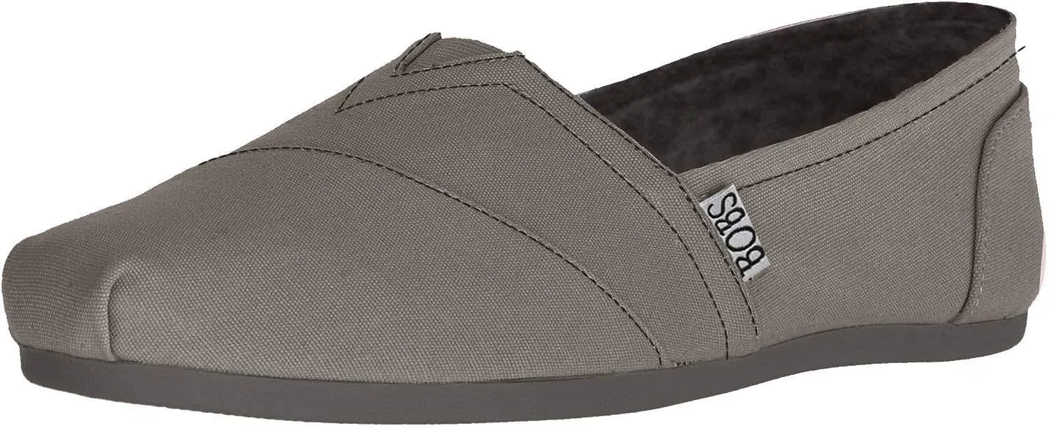 BOBS From Skechers Womens Peace & Love Canvas Memory Foam Flats