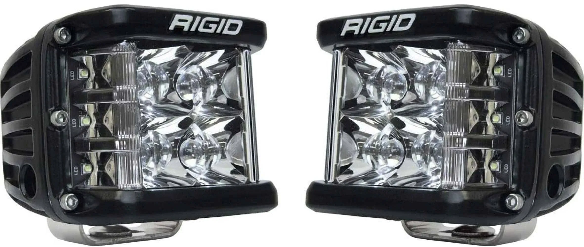 RIGID INDUSTRIES D-SS PRO Side Shooter LED Light (Spot) Pair Black, Mount, Black Housing