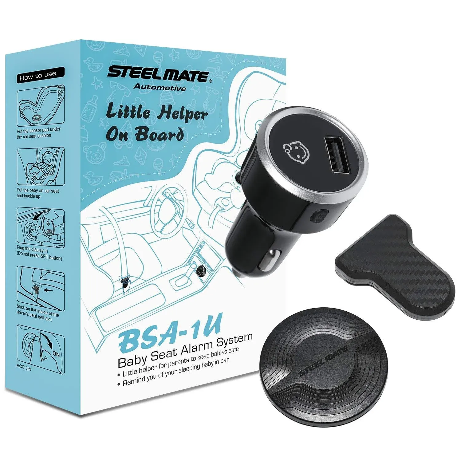 Steelmate Baby Car Seat Reminder-Automotive Baby Seat Alarm System, Baby in Car ...