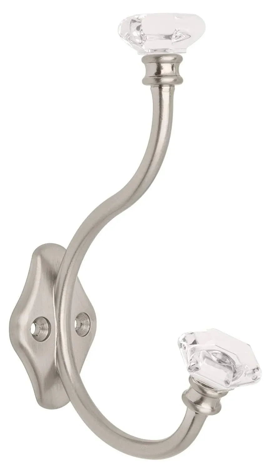 Liberty Acrylic Facets Hook, Satin Nickel, Clear 128734