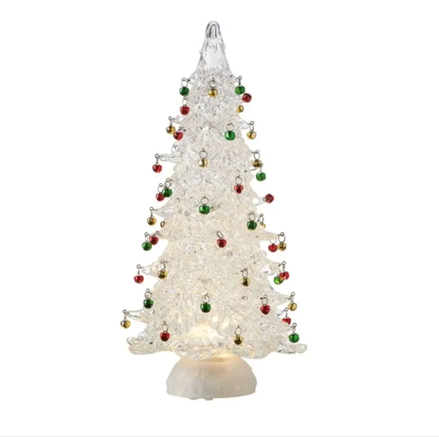 Raz Imports 2021 15-inch Lighted Ornament Tree with Swirling Glitter