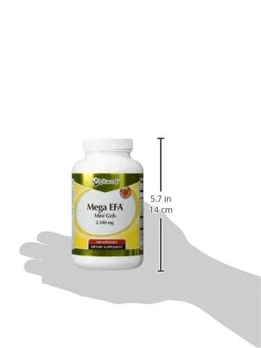 Vitacost Synergy Mega EFA® Mini Gels - 1200 mg per serving Omega 3 EPA & DHA Natural Strawberry -- 240 Softgels