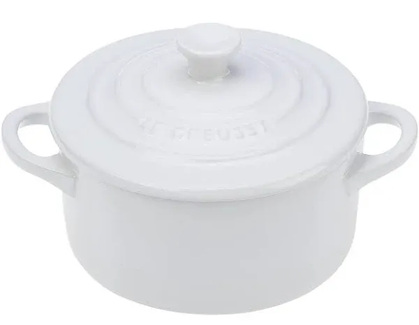 Le Creuset 14 oz. Stoneware Mini Round Cocotte - White