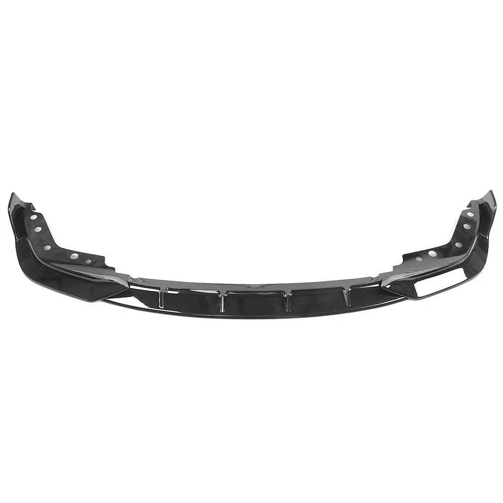 Fits 19-22 BMW G20 3 Series M Sport Sedan Front Bumper Lip Gloss Black PP 3PCS