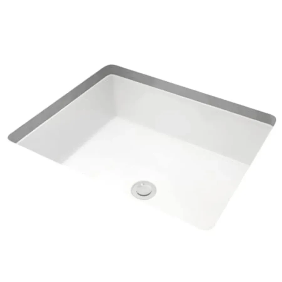 Miseno MNO1713RU 19-7/8" Rectangular Undermount Bathroom Sink with Rear Overflow ...