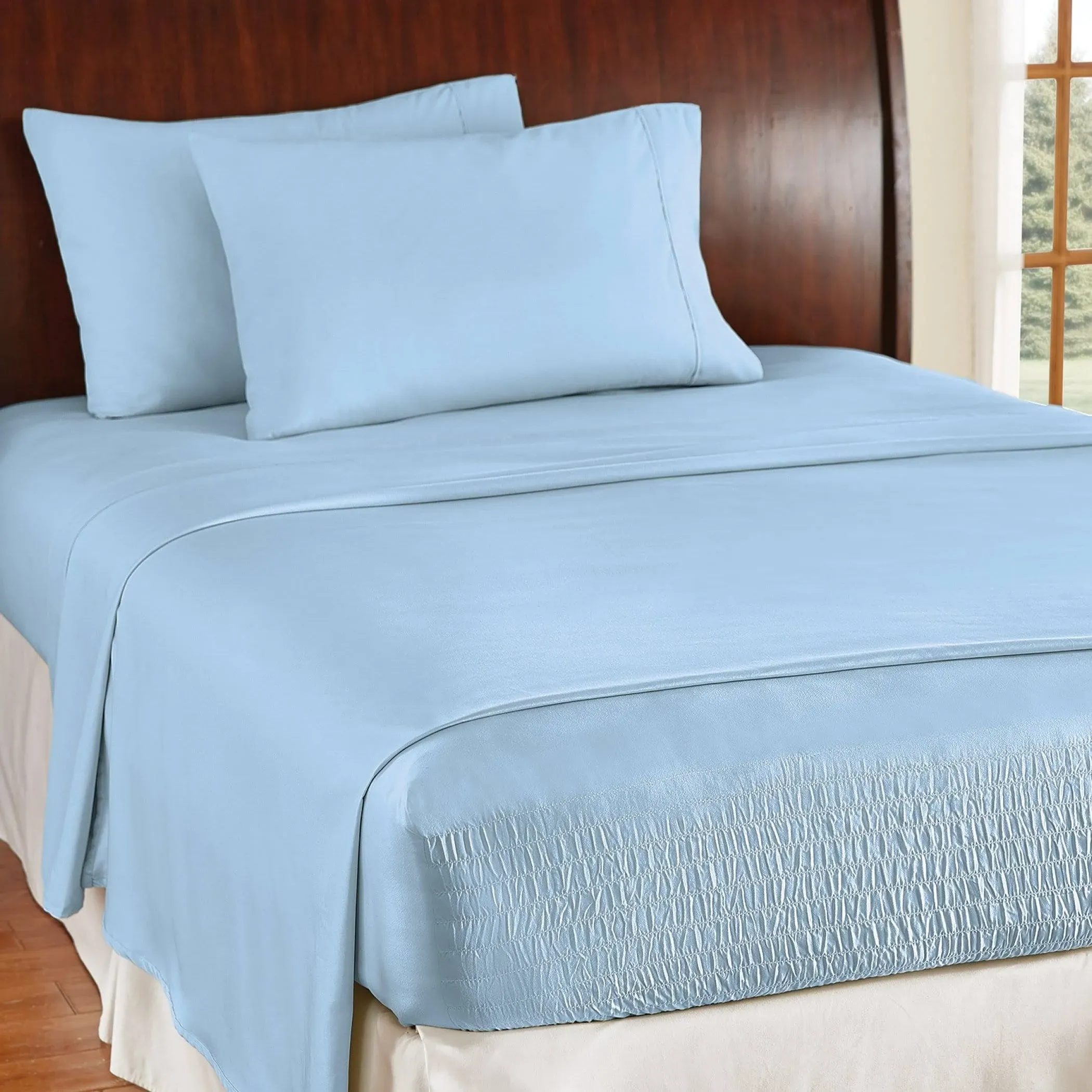 Bed TITE Soft Microfiber Sheet Set - Light Blue - Twin