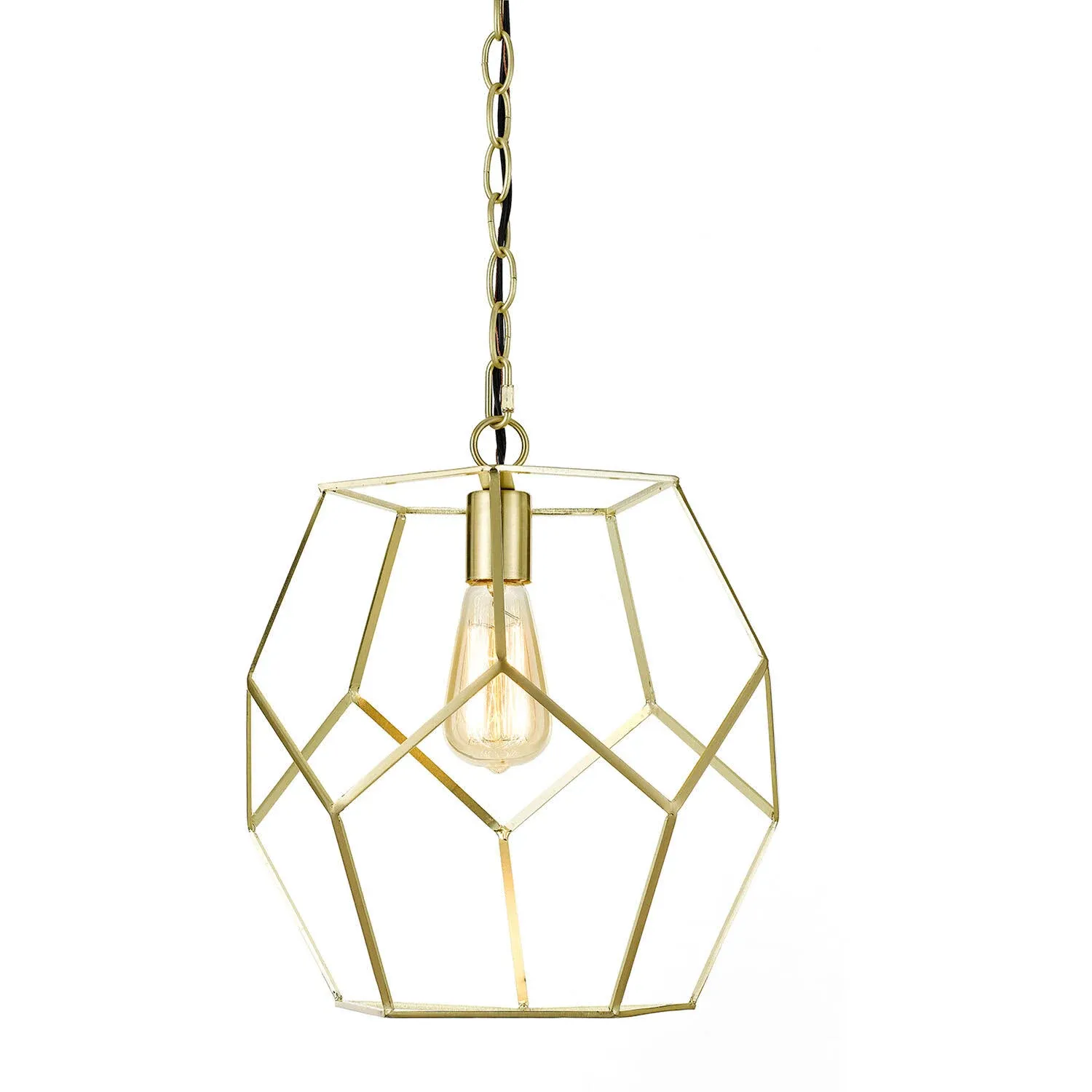 Harriet Geometric Pendant Light, Pale Gold - Transitional - Pendant Lighting - by Almo Fulfillment Services | Houzz