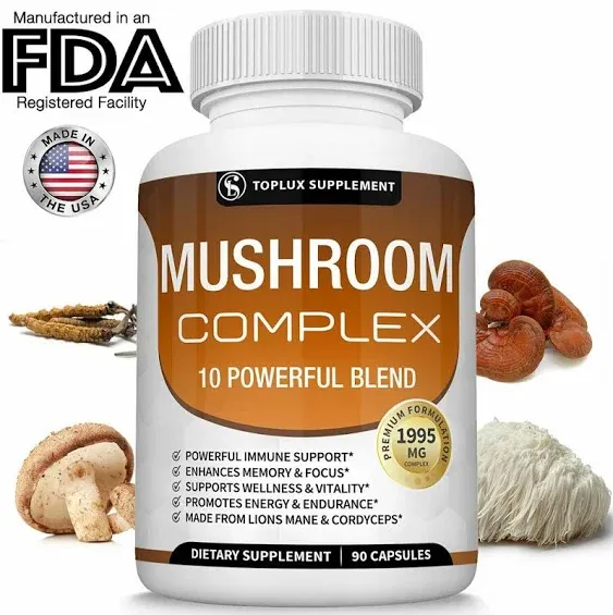 Dr Mercola Fermented Mushroom Complex - 90 Capsules