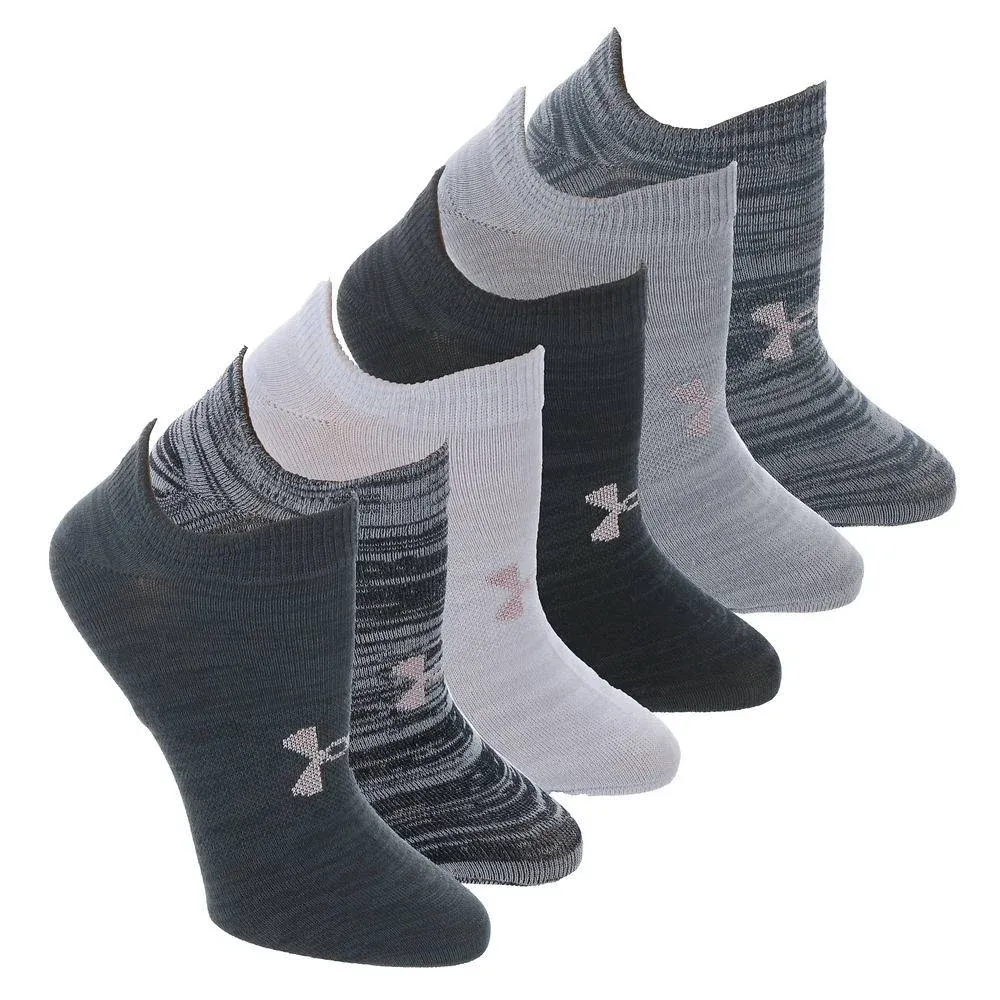 Under Armour Women's Essential 2.0 6 Pack No Show Socks