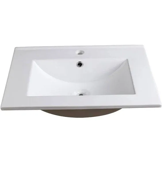 Fresca Torino 24" White Integrated Sink / Countertop