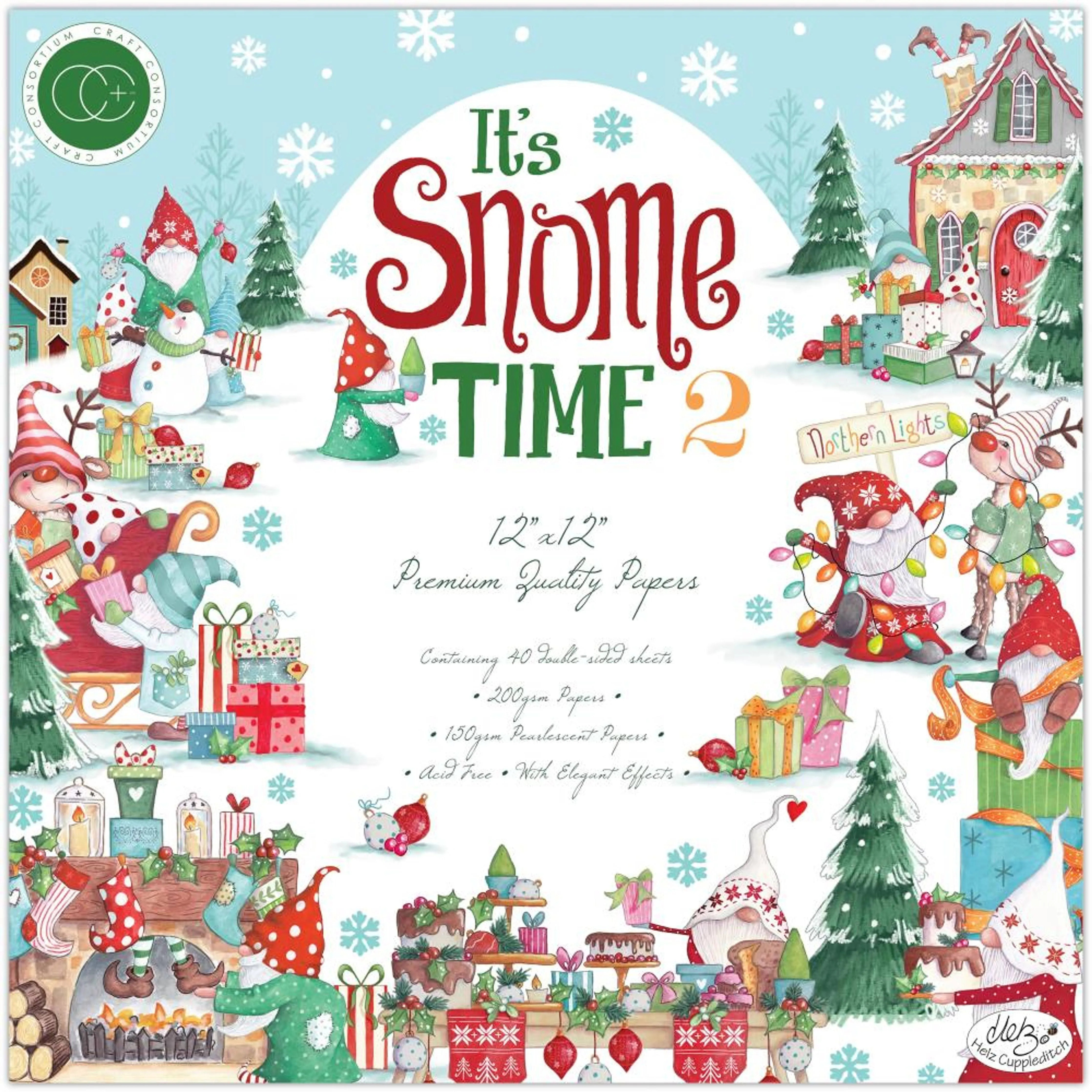 Craft Consortium Double-Sided Paper Pad 12"x12" 40/Pkg-It's Snome Time 2