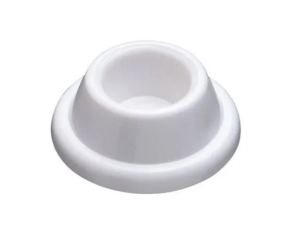 National Hardware N215-897 Door Stop, 1.9 in Dia Base, 0.72 in Projection, Plastic, White - pack of 2