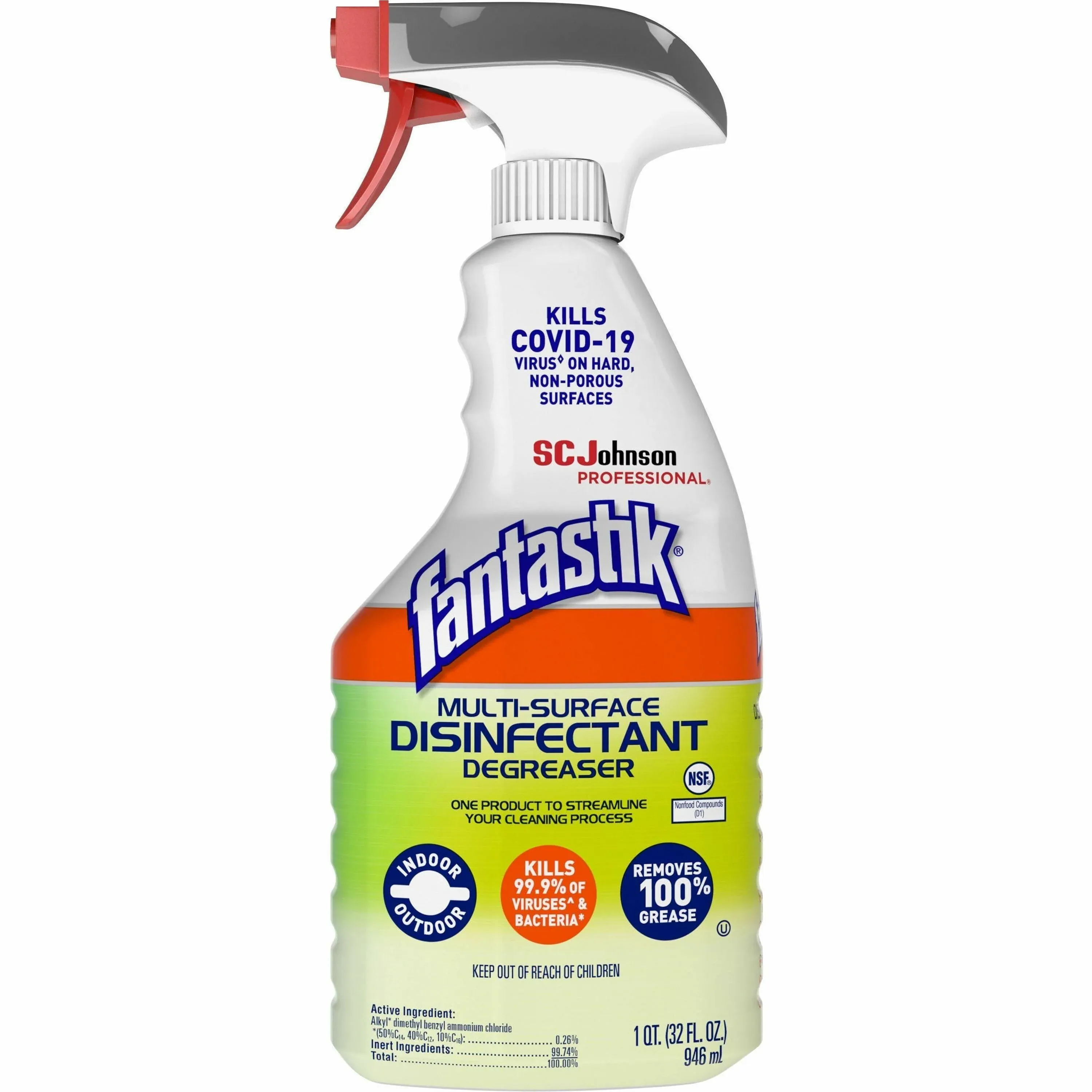 Fantastik Multi-Surface Disinfectant Degreaser, Herbal, 32 oz Spray