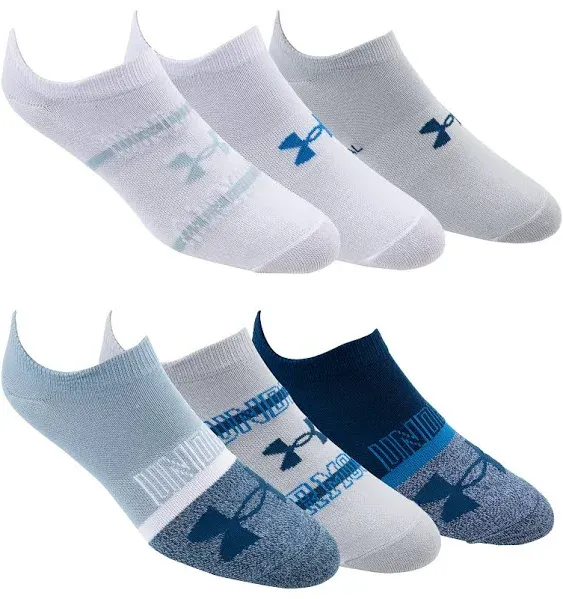 Under Armour Women's Essential 2.0 Lightweight No Show Socks, 6-Pairs