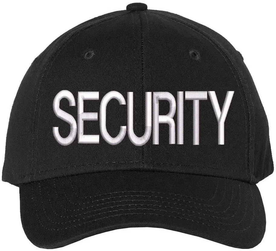 SECURITY Embroidered Baseball Cap LARGE Structured Uniform Guard Agent Hat