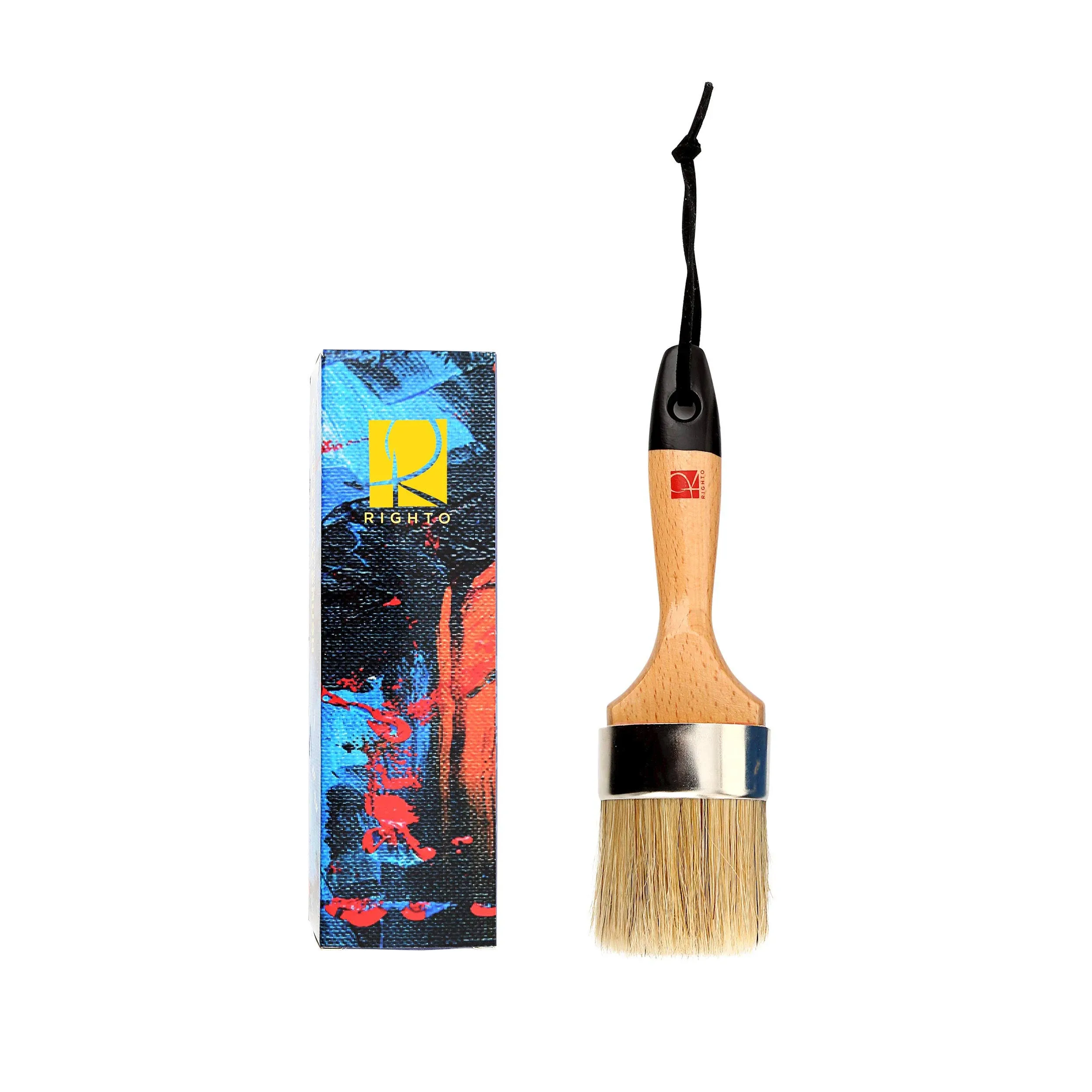 Chalked Paint Brush & Wax Brush 2.5" for Furniture Wood & Stencils - Compatible ...