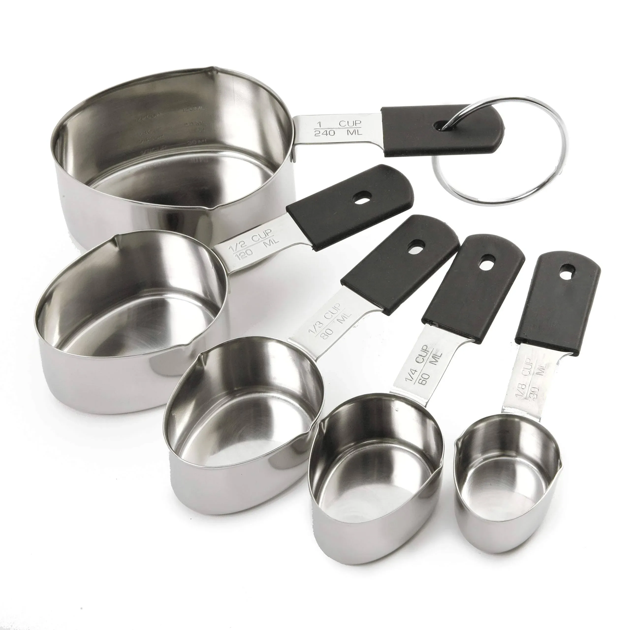 Norpro Grip-EZ Stainless Steel Measuring Cups 5-Piece