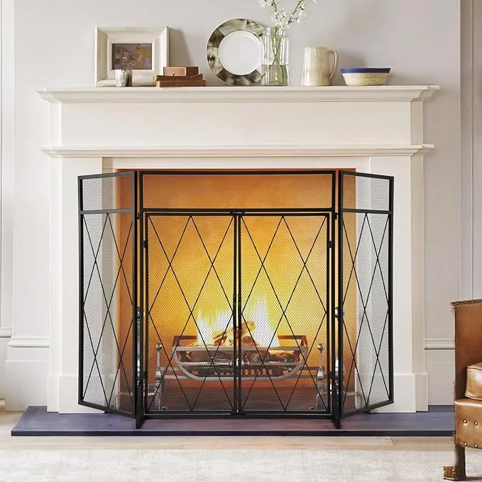 BEAMNOVA Fireplace Screen with Door