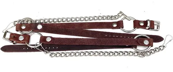 Dangerous Threads Western Boot Chains Brown Topgrain Cowhide Leather Harness Straps