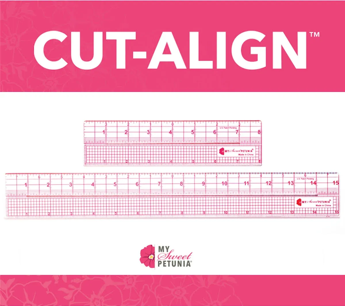 Cut-Align Precision Slotted Rulers (Set of 2 Rulers) for Card Making, Sewing and Other Crafting; from The Designer of The Misti and Creative Corners; Perfect Companion for Your Craft Knife