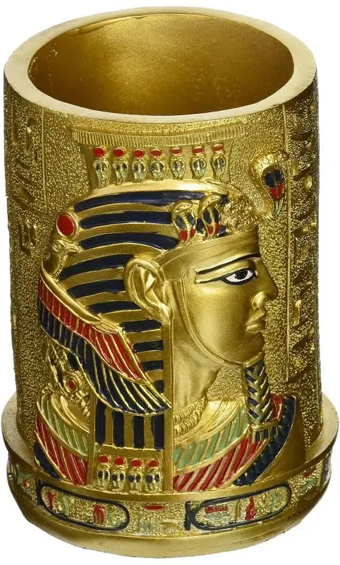 Design Toscano QL1244 Egyptian Pharaoh Pen Vessel,full color