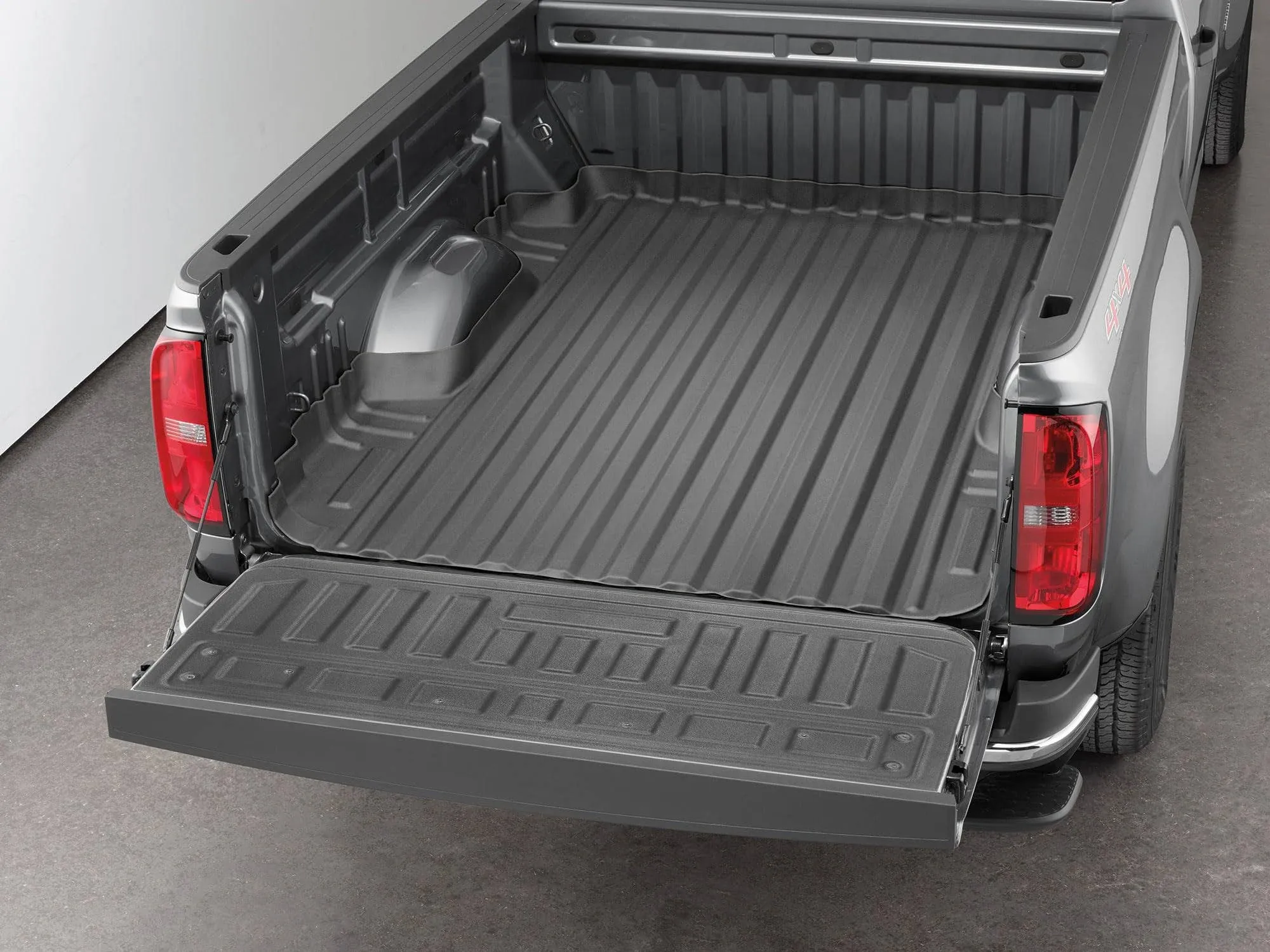 WeatherTech 37416-3TG10 - TechLiner Black Bed Mat with Tailgate Step Protector