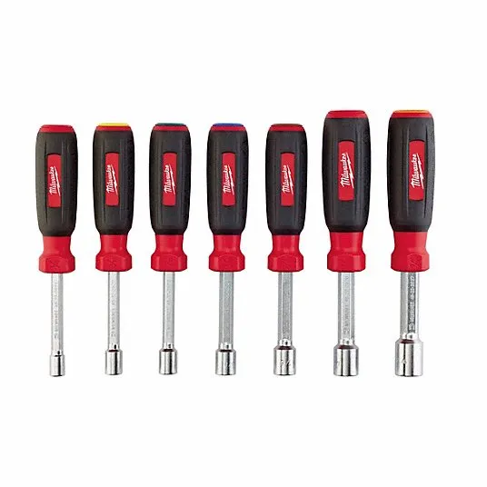 Milwaukee 48-22-2507 7 PC Magnetic HollowCore SAE Nut Driver Set