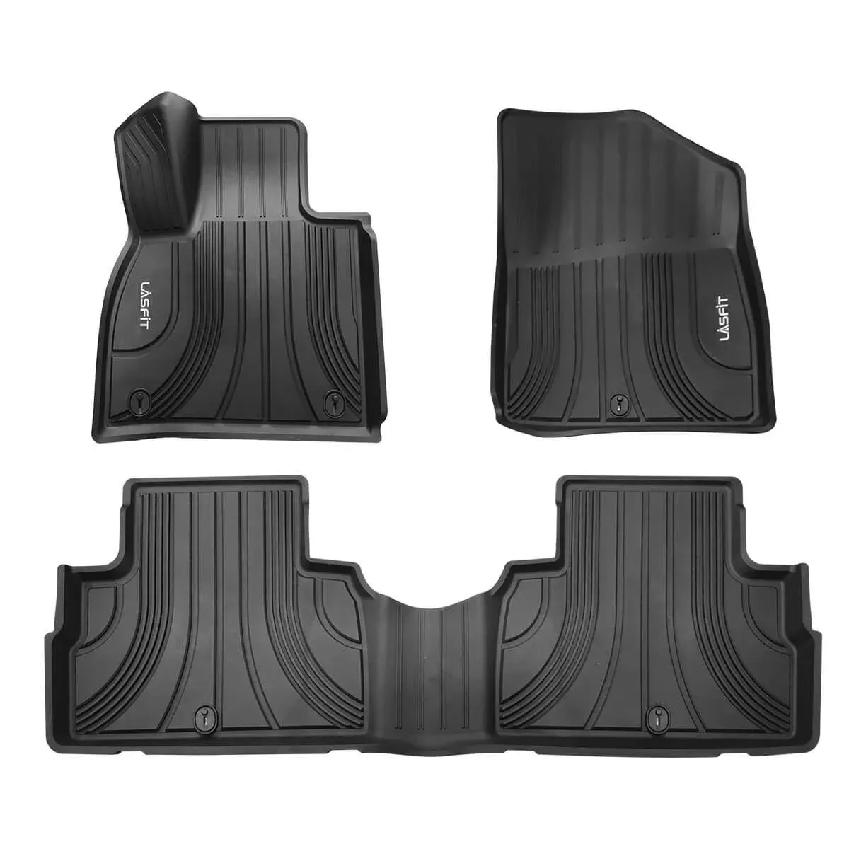 Floor Mats Liners 3D Molded Black For Hyundai Palisade 2019-2024 SUV All Weather