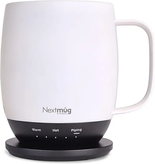 Nextmug - Temperature-Controlled, Self-Heating Coffee Mug (Dusty Rose - 14 oz.)