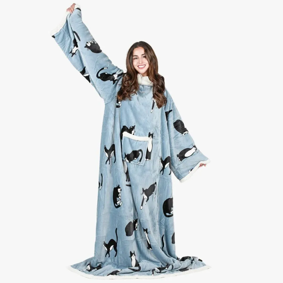 Tirrinia Sherpa Wearable Blanket with Sleeves