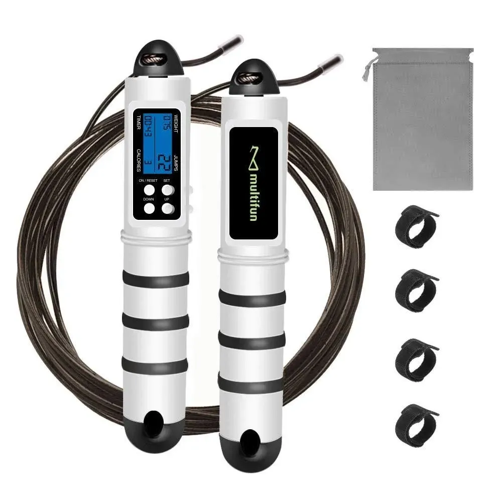 Jump Rope, Multifun Speed Skipping Rope with Calorie Counter, Adjustable Digital ...