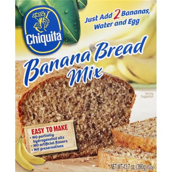 6 POUCHES - Chiquita Banana Bread Mix 13.7 oz (Total 82.2 oz)