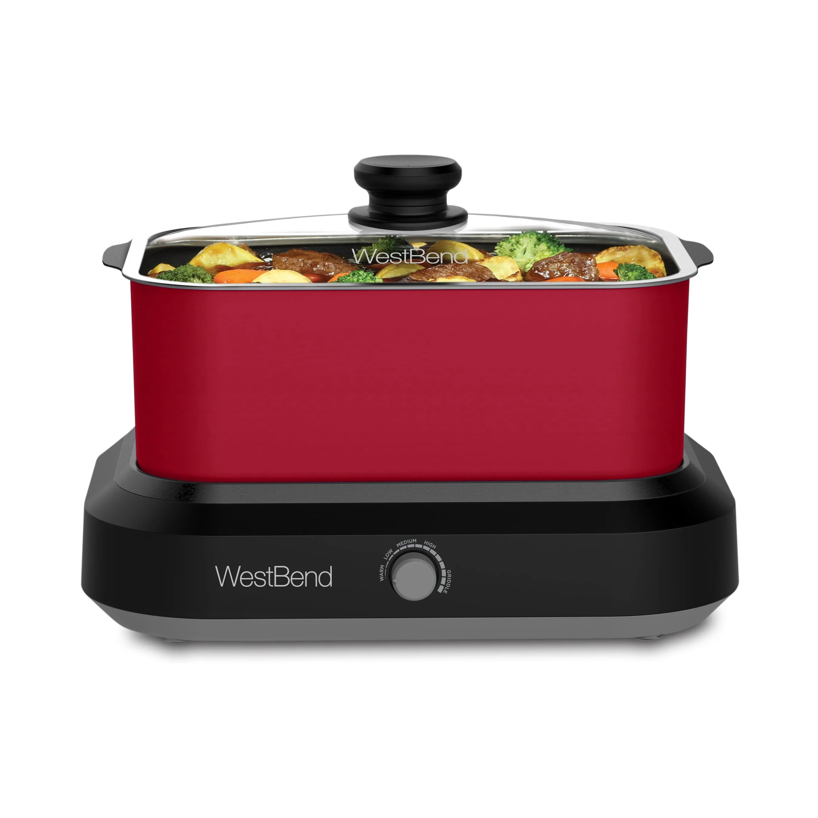 West Bend 5-Qt. Versatility Slow Cooker, Red