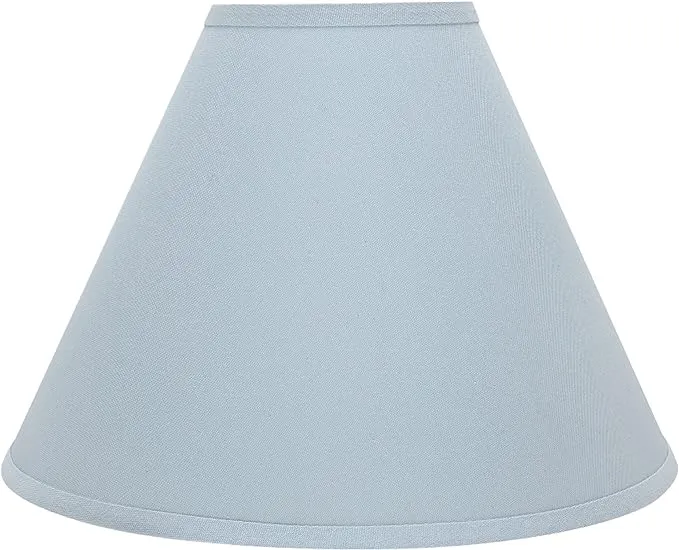 Aspen Creative 32267 Transitional Hardback Empire Shaped Spider Construction Lamp Shade in Light Blue, 16" wide (6" x 16" x 12")