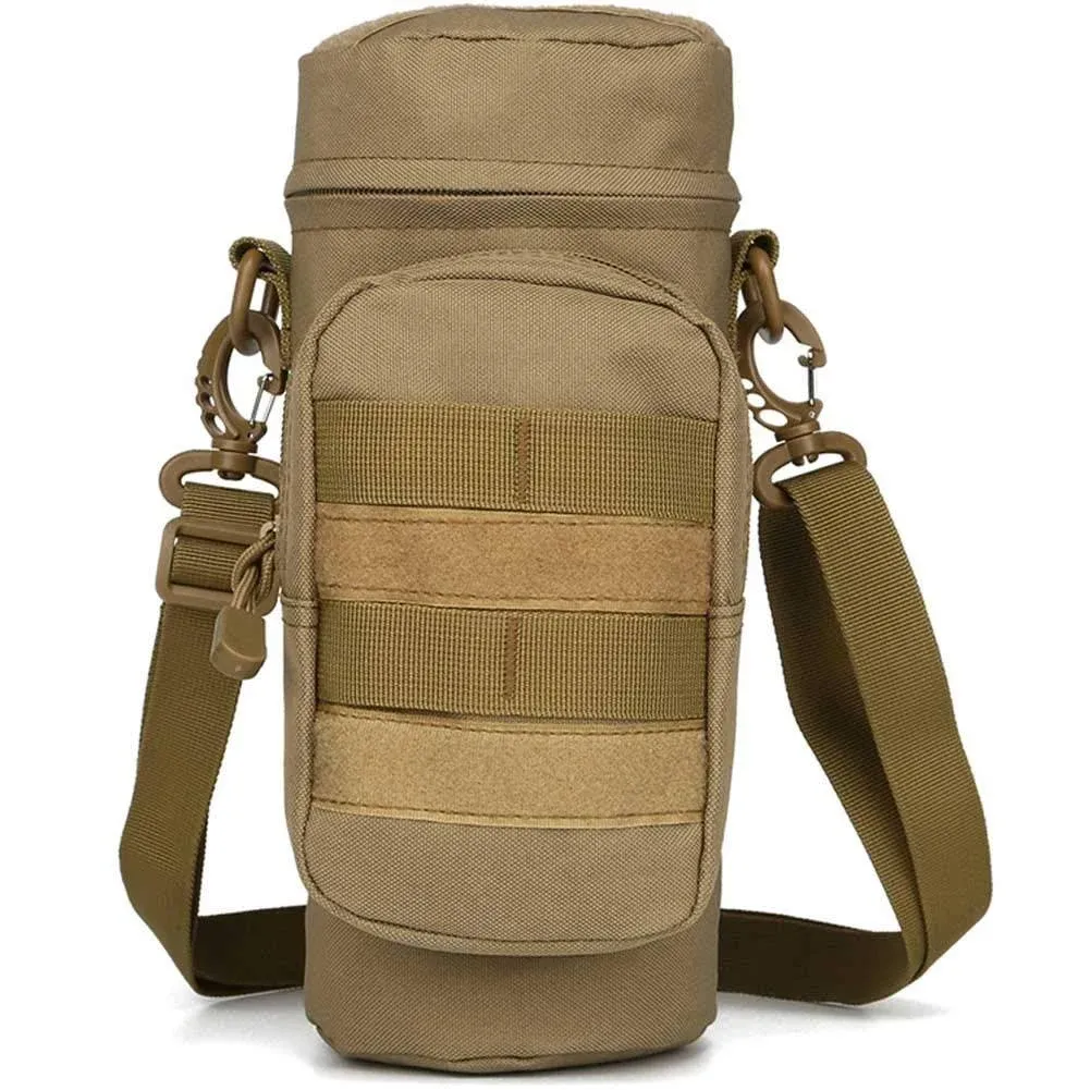 Tactical Water Bottle Pouch, Military Army Molle Water Pouches Carrier Holder for Hiking Camping Outdoor Sport Travel