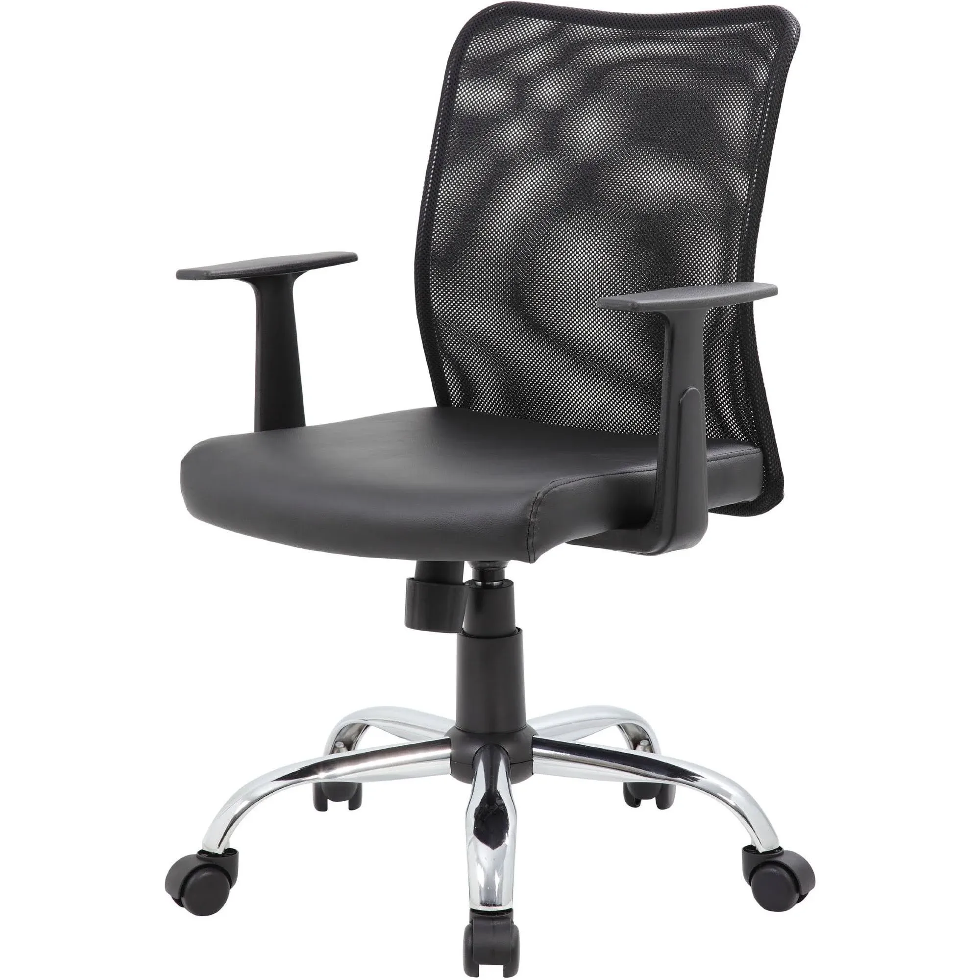 Boss Office Products Transitional Budget Task Chair with T-Arms, Black