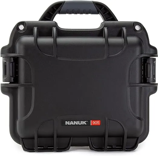 NANUK CASES 905S-000BK-0A0 ProtCase,4 7/64 in,PwrClwLtcSy<wbr/>s/PdLk,Blk 16Z198