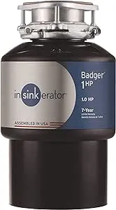 Insinkerator Badger 1HP Garbage Disposal, 1 HP