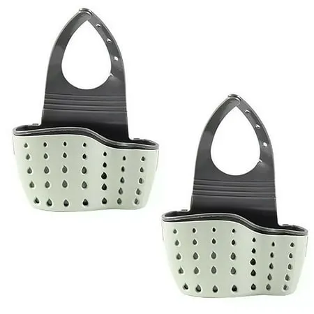 2 Pack Kitchen Organizer Sink Faucet Caddy Basket Cleaning Sponge Holder Soap