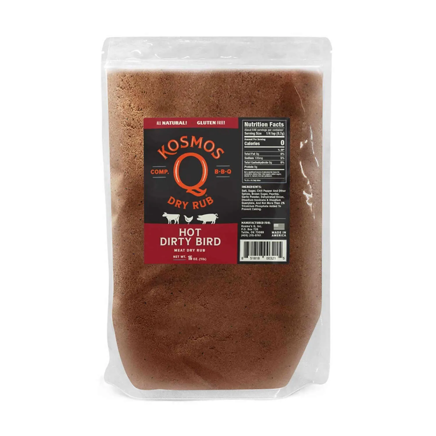 Kosmos Q Dirty Bird Dry BBQ Rub and Seasonings, 11 Oz Rich Delicious and Juicy