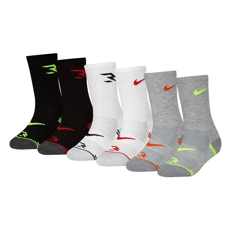 Nike 3Brand by Russell Wilson Big Boys 6 Pair Crew Socks