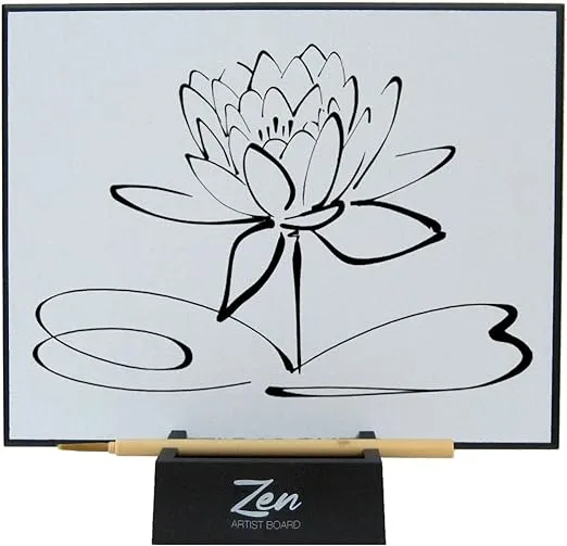 Zen Artist Board, Paint with Water Relaxation Meditation Art, Relieve Stress, Large Magic Painting Board Drawing with Watercolor, Bamboo Brush