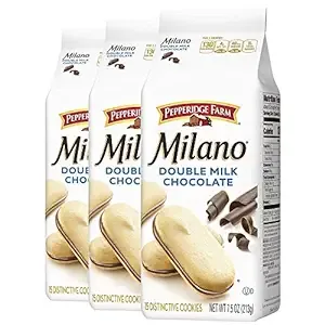 Pepperidge Farm Milano Cookies, Double Milk Chocolate, 7.5 Ounce (Pack of 3)