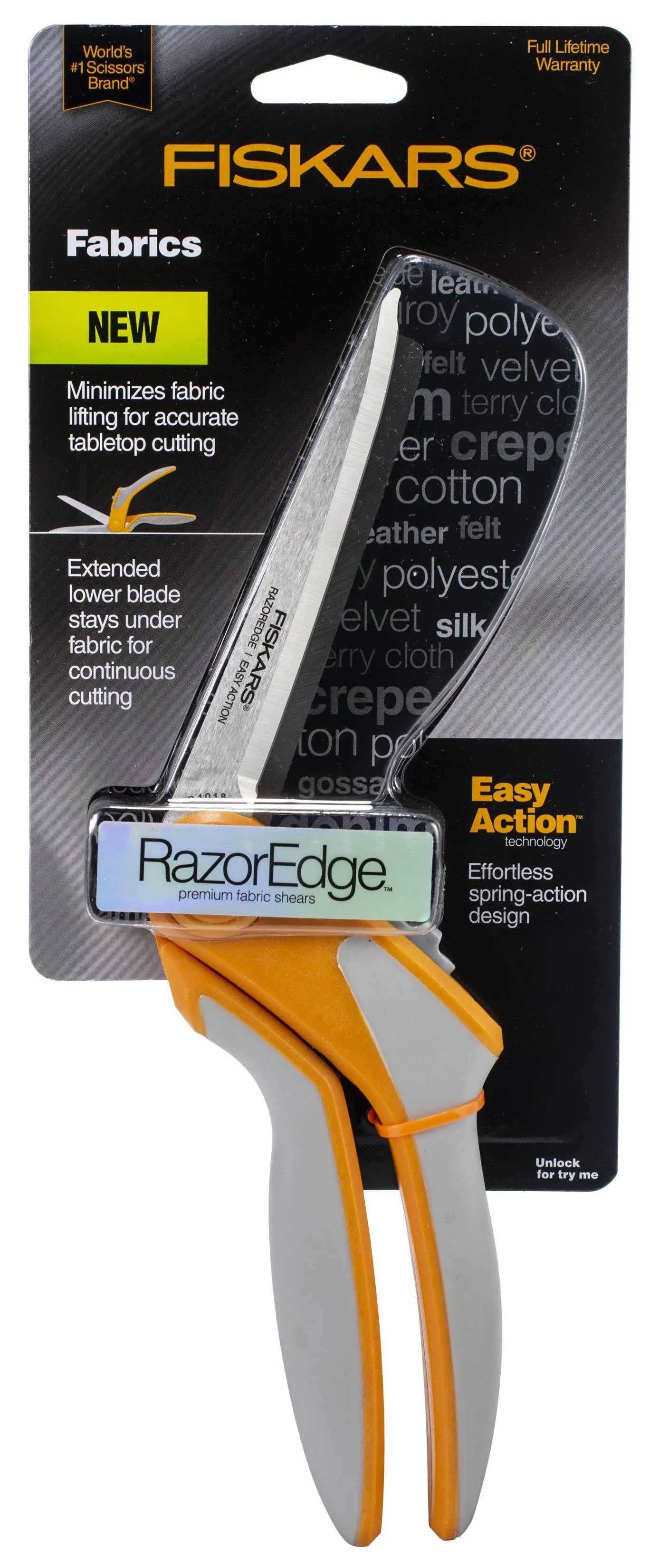 Fiskars 9" RazorEdge Easy Action Fabric Shears