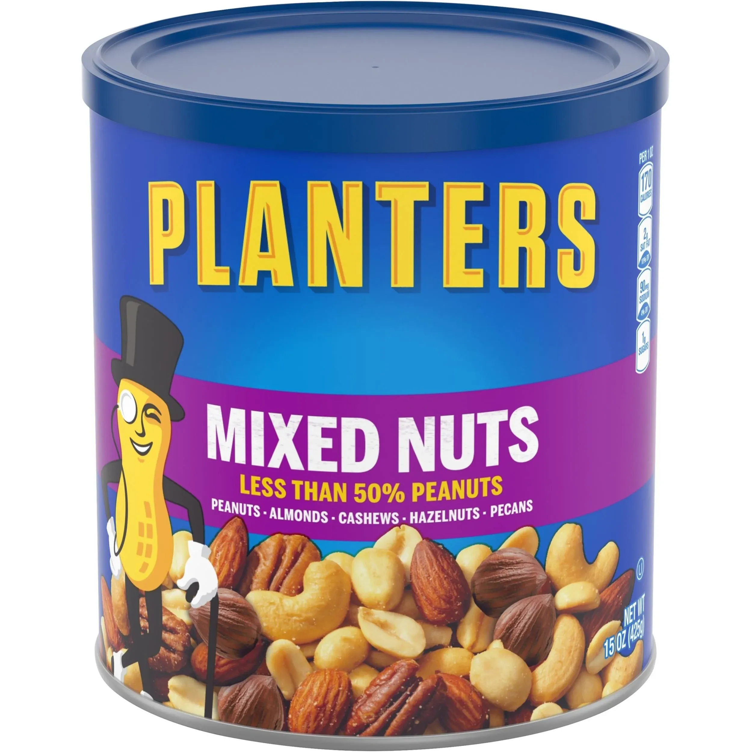 Planters Mixed Nuts, Salted - 15 oz