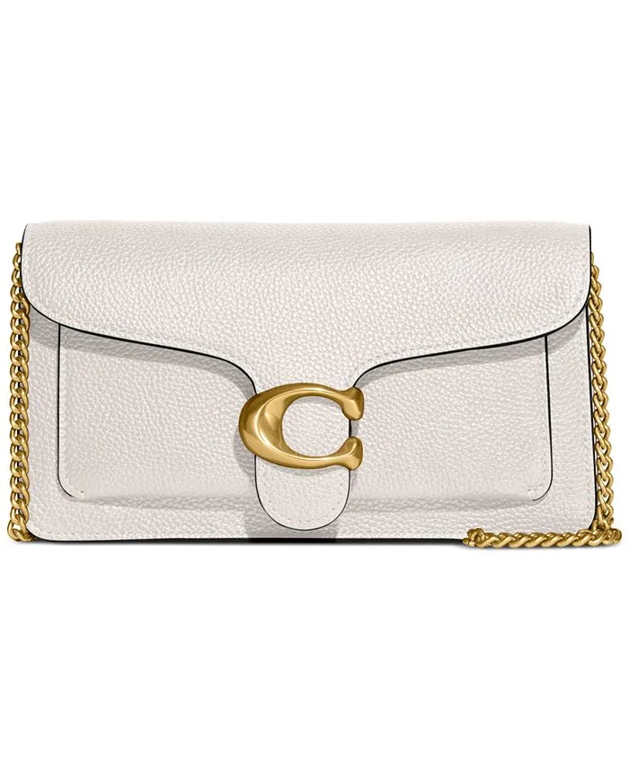 Coach Tabby Chain Leather Clutch Bag