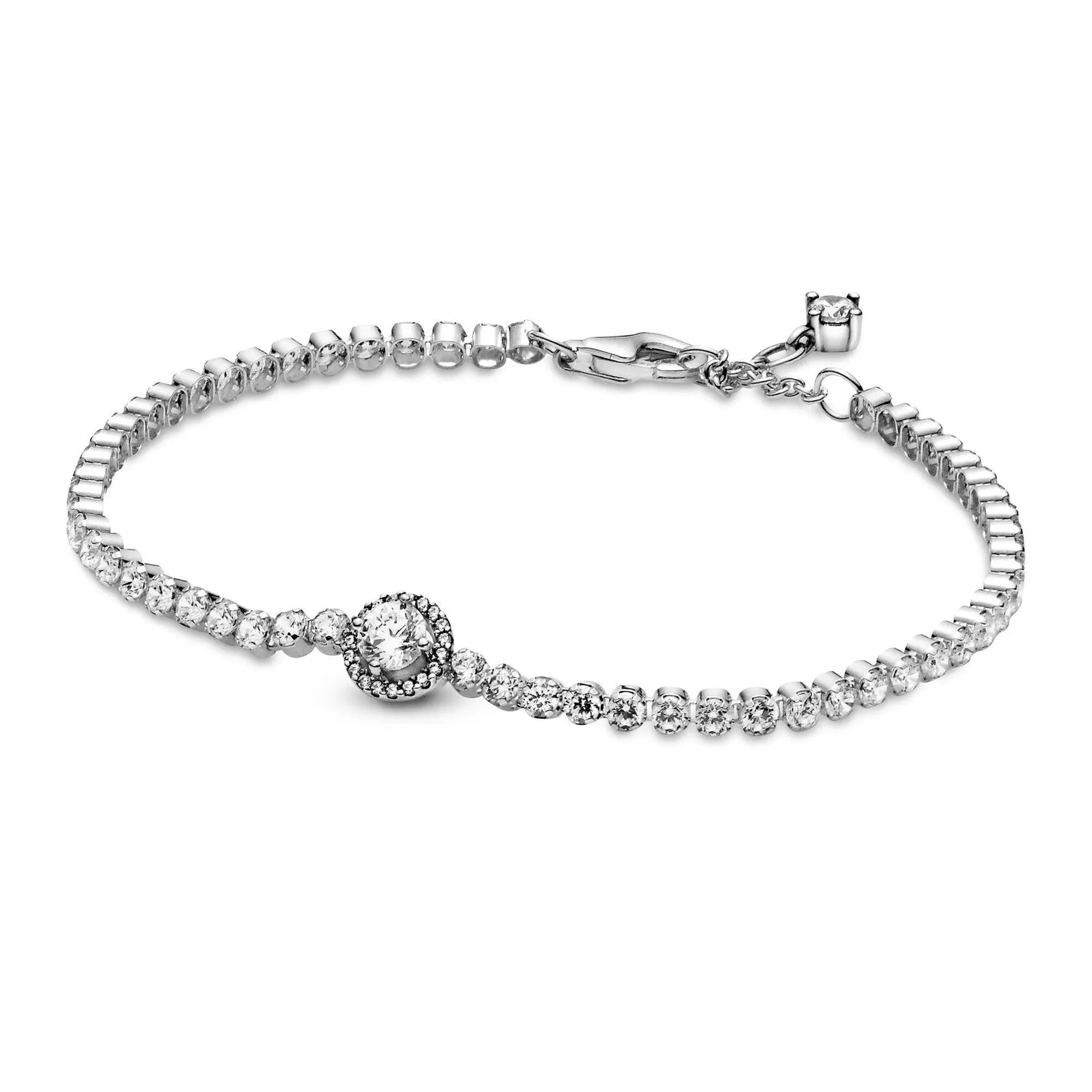 Sparkling Halo Tennis Bracelet