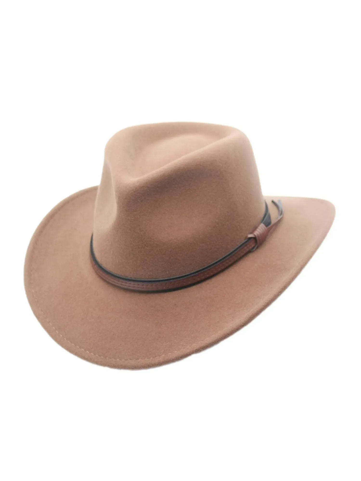 Denver Crushable Wool Felt Outback Western Style Cowboy Hat by Silver Canyon